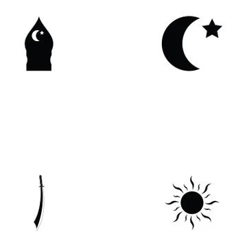 Arabic icon set Stock Illustration