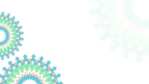 Arabic Islamic Background - Green And Blue with white background Stock Footage 239811800