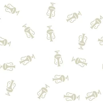 Arabic jug container glyph vector seamless pattern 스톡 일러스트