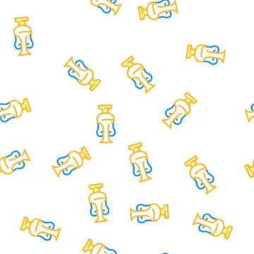 Arabic jug container vector seamless pattern イラスト素材