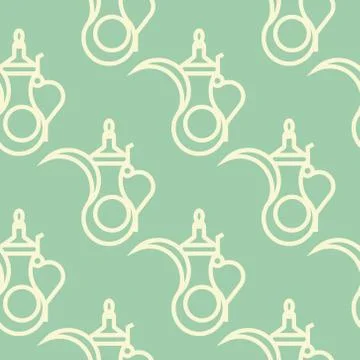 Arabic kettle pattern Illustrazione stock