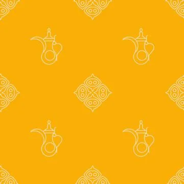 Arabic kettle pattern Illustrazione stock