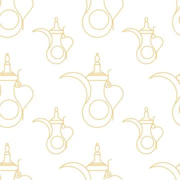 Arabic kettle pattern Illustrazione stock