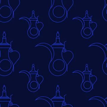 Arabic kettle pattern Illustrazione stock