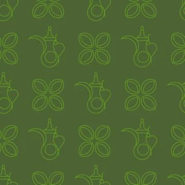 Arabic kettle pattern Illustrazione stock