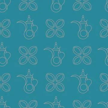 Arabic kettle pattern Illustrazione stock