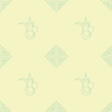 Arabic kettle pattern Illustrazione stock