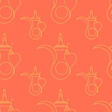 Arabic kettle pattern Illustrazione stock