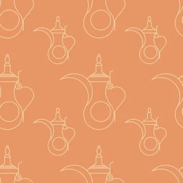 Arabic kettle pattern Illustrazione stock