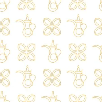 Arabic kettle pattern Illustrazione stock