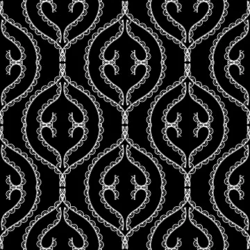 Arabic lacy ethnic seamless pattern. Vector ornamental  background. Template. Stockillustratie