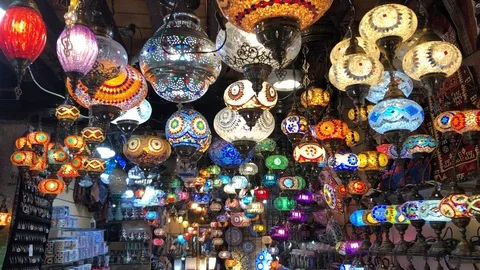 Arabic lamps Stock Footage 124159493