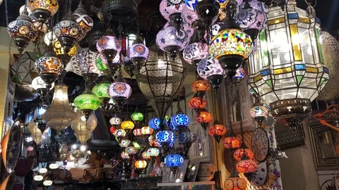 Arabic lamps Stock Footage 124159510