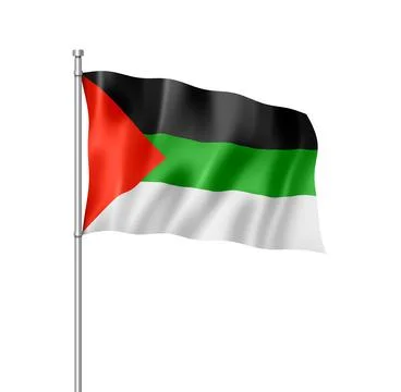Arabic langage flag isolated on white Stock Illustration