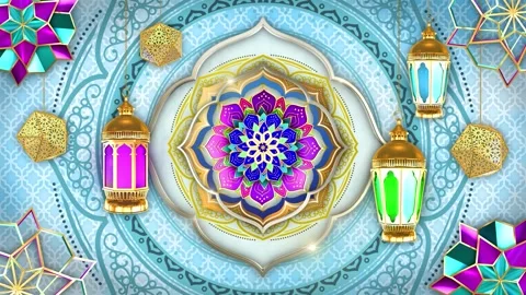 Arabic Lantern Background Видео 345226782