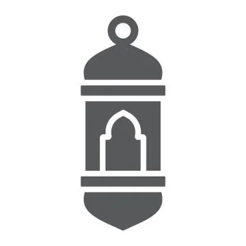 Arabic lantern glyph icon, light and muslim, lamp sign, vector graphics, a solid イラスト素材