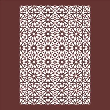 Arabic Laser cut cnc panel design for metal, wooden room divider. Stock Illustration