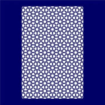 Arabic Laser cut cnc panel design for metal, wooden room divider. Stock Illustration