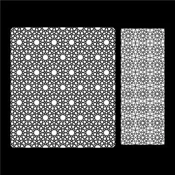 Arabic Laser cut cnc panel design for metal, wooden room divider. Stock Illustration