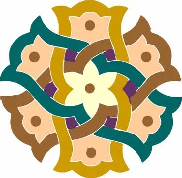 Arabic Laser cut cnc panel design for metal, wooden room divider. Stock Illustration