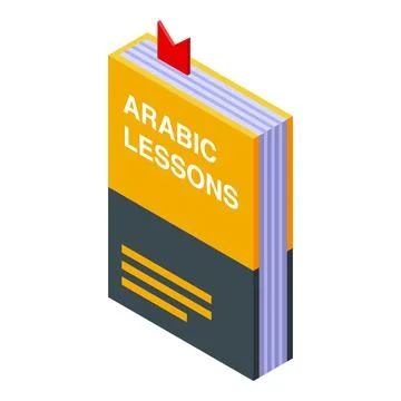 Arabic lesson book icon isometric vector. Arab student Stock Illustration