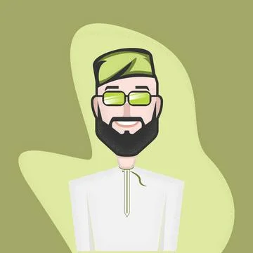 Arabic Man Draw Stock Illustration