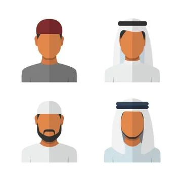 Arabic man set Stock Illustration