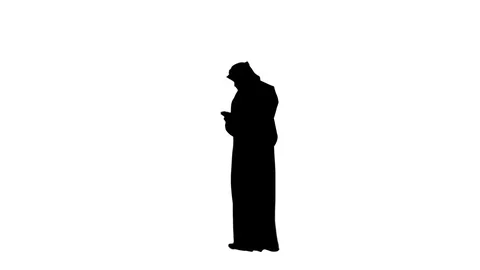 Arabic man - Silhouette 08 Stock Footage 97579467