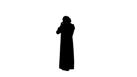 Arabic man - Silhouette 10 Stock Footage 97579632