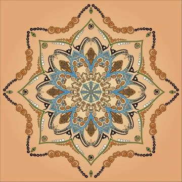 Arabic mandala Stock Illustration