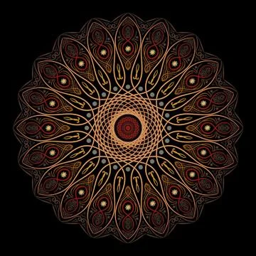 Arabic mandala 스톡 일러스트