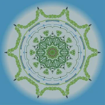 Arabic mandala Stock Illustration