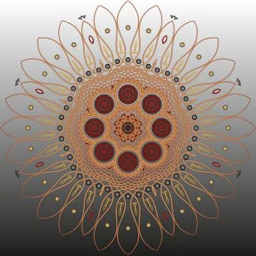 Arabic mandala Stock Illustration