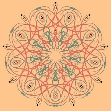 Arabic mandala Stock Illustration