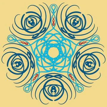 Arabic mandala Stock Illustration