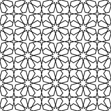 Arabic mashrabiya, arabesque seamless pattern 스톡 일러스트