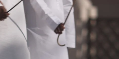 Arabic men performing traditional dance with sticks. Stock Footage 46871771