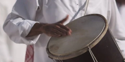 Arabic men playing drums. Stock Footage 46871719