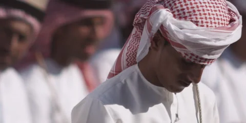 Arabic men playing drums. Stock Footage 46871737