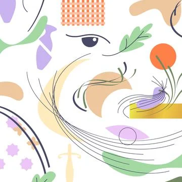 Arabic minimalism. Vector pattern in flat style Stockillustratie