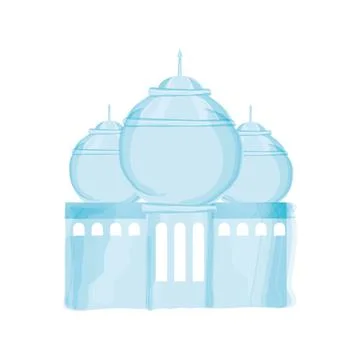 Arabic mosque temple Stock Illustration