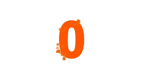 Arabic numerals 0 from letters of different colors appears behind small squares. Stock Footage 85922504
