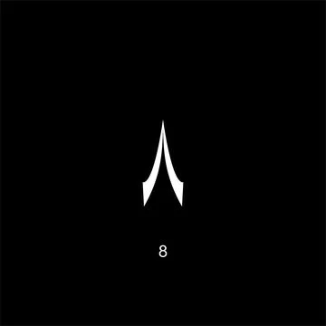 Arabic Numerals, Number 8 Illustrazione stock