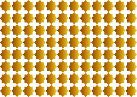 Arabic patern with golden color gradient 6 Stock Illustration