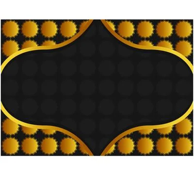 Arabic patern with golden color gradient 6 Stock Illustration