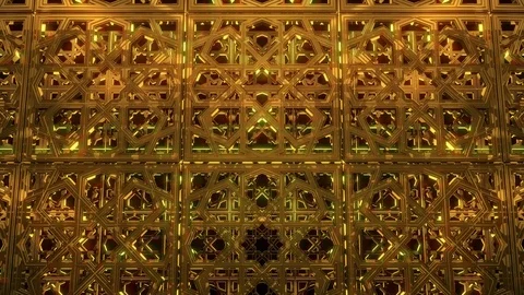 Arabic Pattern Background Stock Footage 125302219