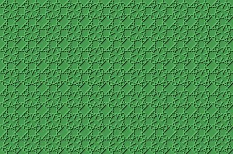 Arabic pattern background. Geometric Arabic ornament backdrop. white on gre.. Stock Illustration