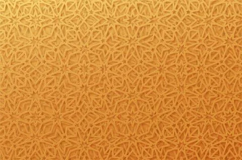 Arabic pattern background. Islamic gold ornament vector. Illustrazione stock