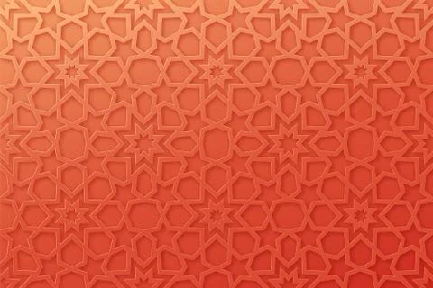 Arabic pattern background. Islamic ornament vector. 库存插图