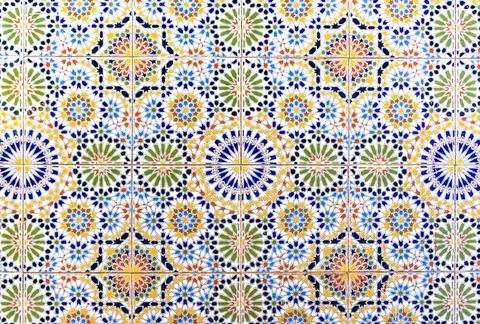 Arabic pattern background, oriental islamic ornament. Moroccan tile, or Moroccan Stock Photos